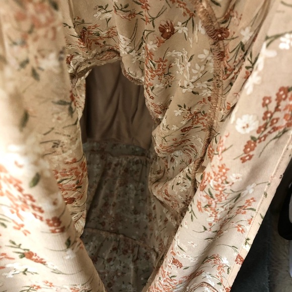 Audrey Parks For Francesca's Smocked Dress M Puff Sleeve Cottage Romantic Floral - Picture 9 of 9